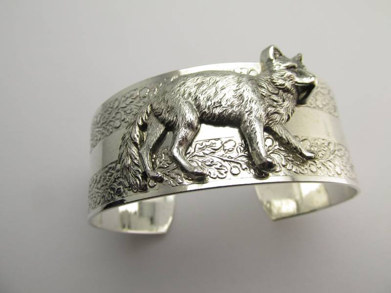 Fox Armband Füchse Manschette Tier Schmuck Silber Myeleganthings Fox Armband Füchse Manschette Tier Schmuck Silber Myeleganthings von MyElegantThings