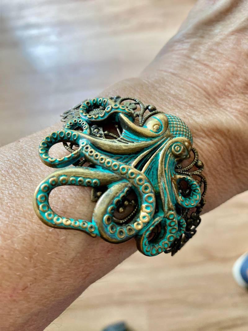 Oktopus Armband Bronze Manschette Steam Punk Octopus Schmuck Chunky Myelegantthings Oktopus Armband Bronze Manschette Steam Punk Octopus Schmuck Chunky Myelegantthings von MyElegantThings