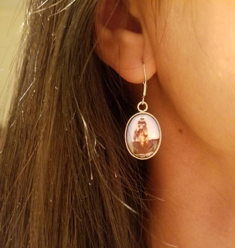 Silber Emaille Ohrringe Mit Emaille Reiterschmuck von MyEquestrianJewelry