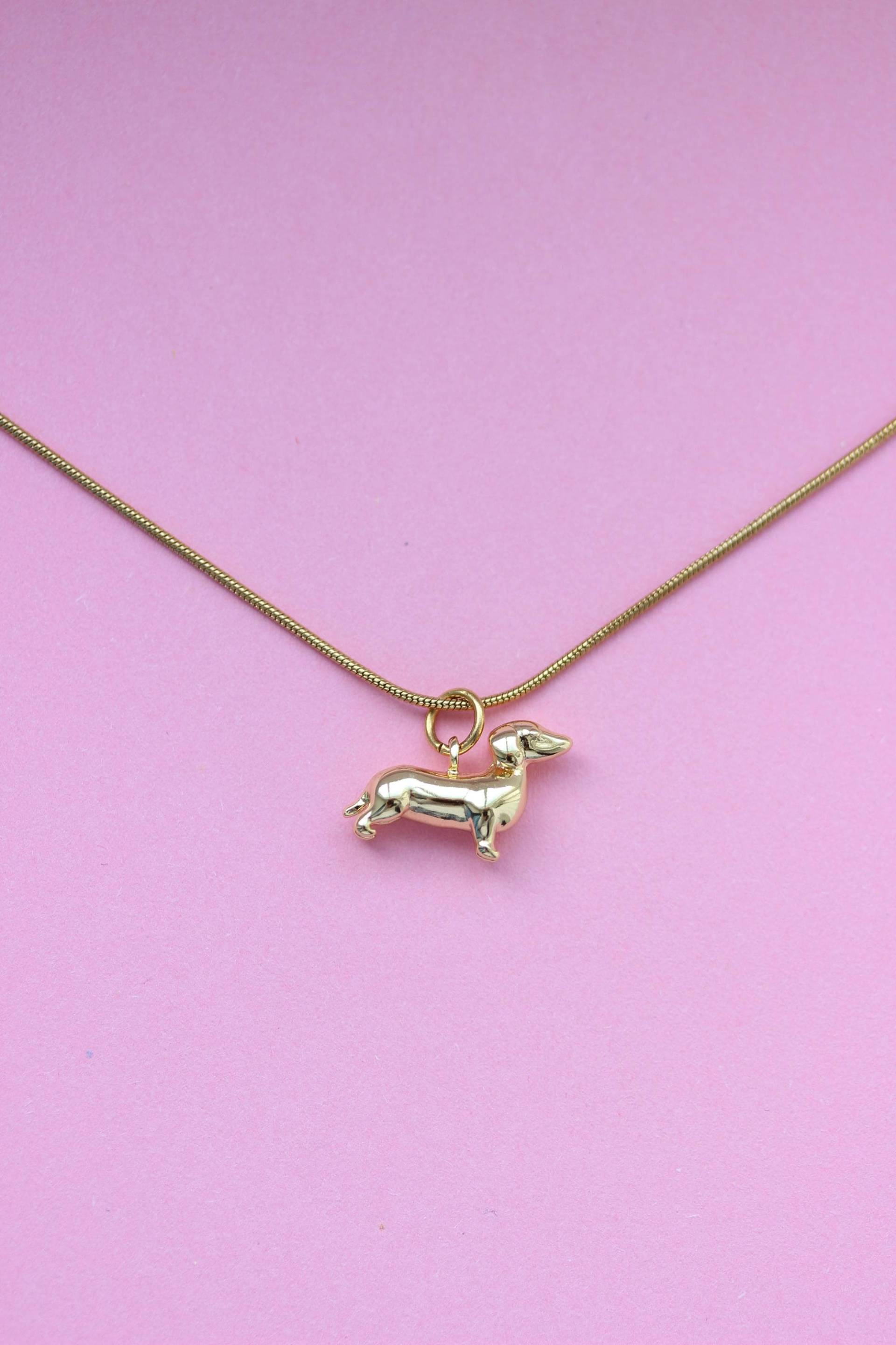 Dackel Halskette | Kette Für Hundeliebhaber 18K Vergoldung Schmuckbox Charm Dachshund Anhänger Geschenkidee Für Sie von MyEssentials4u