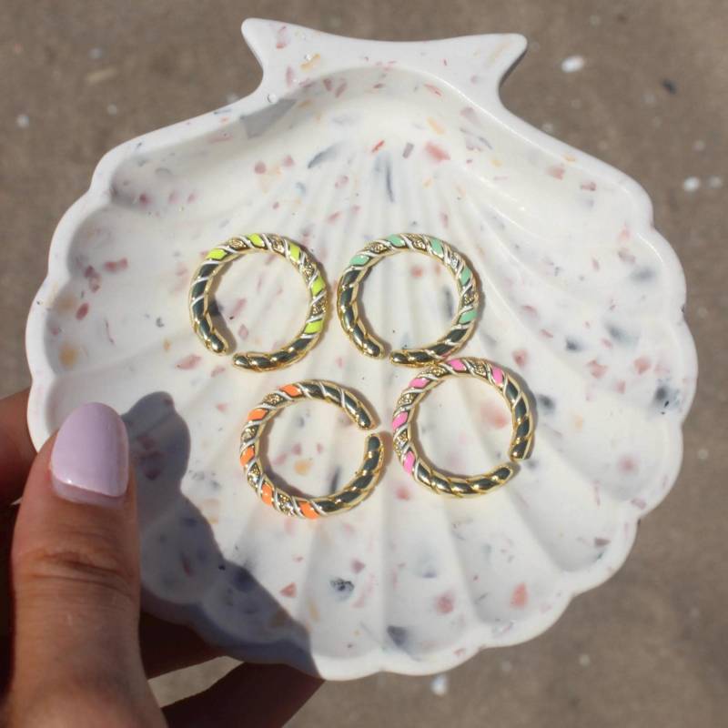 Rainbow Ring | Colorful Edelstahl Vergoldet Wasserfester Bunte Schmuckstücke Statement Boho Verstellbar von MyEssentials4u