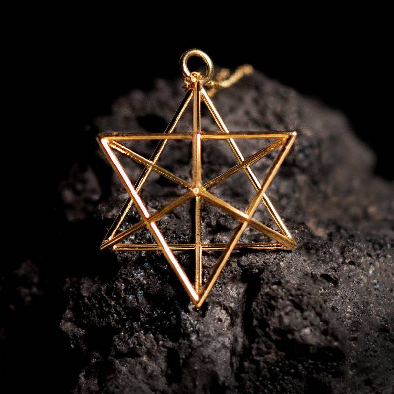 14K Merkaba Halskette, Heilige Geometrie Schmuck, Spirituelle Halskette Für Frauen Und Männer, Yoga Geschenk Sie, Ihn von MyEverydayAlchemy