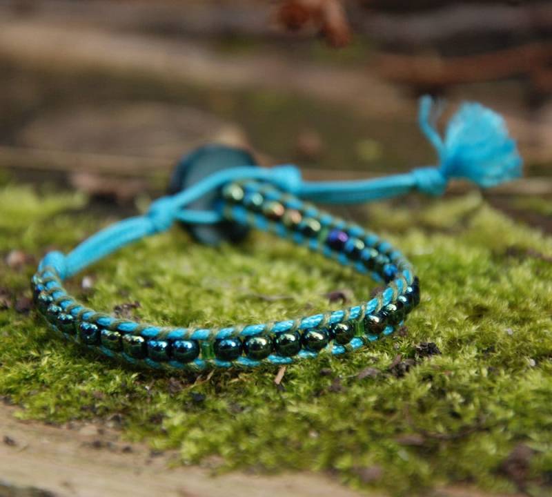 Ethno Armband, Freundschaftsarmband, Bunt Bunter Schmuck, Regenbogen Wickelarmband, Boho Armband Türkis Grün von MyFantasies