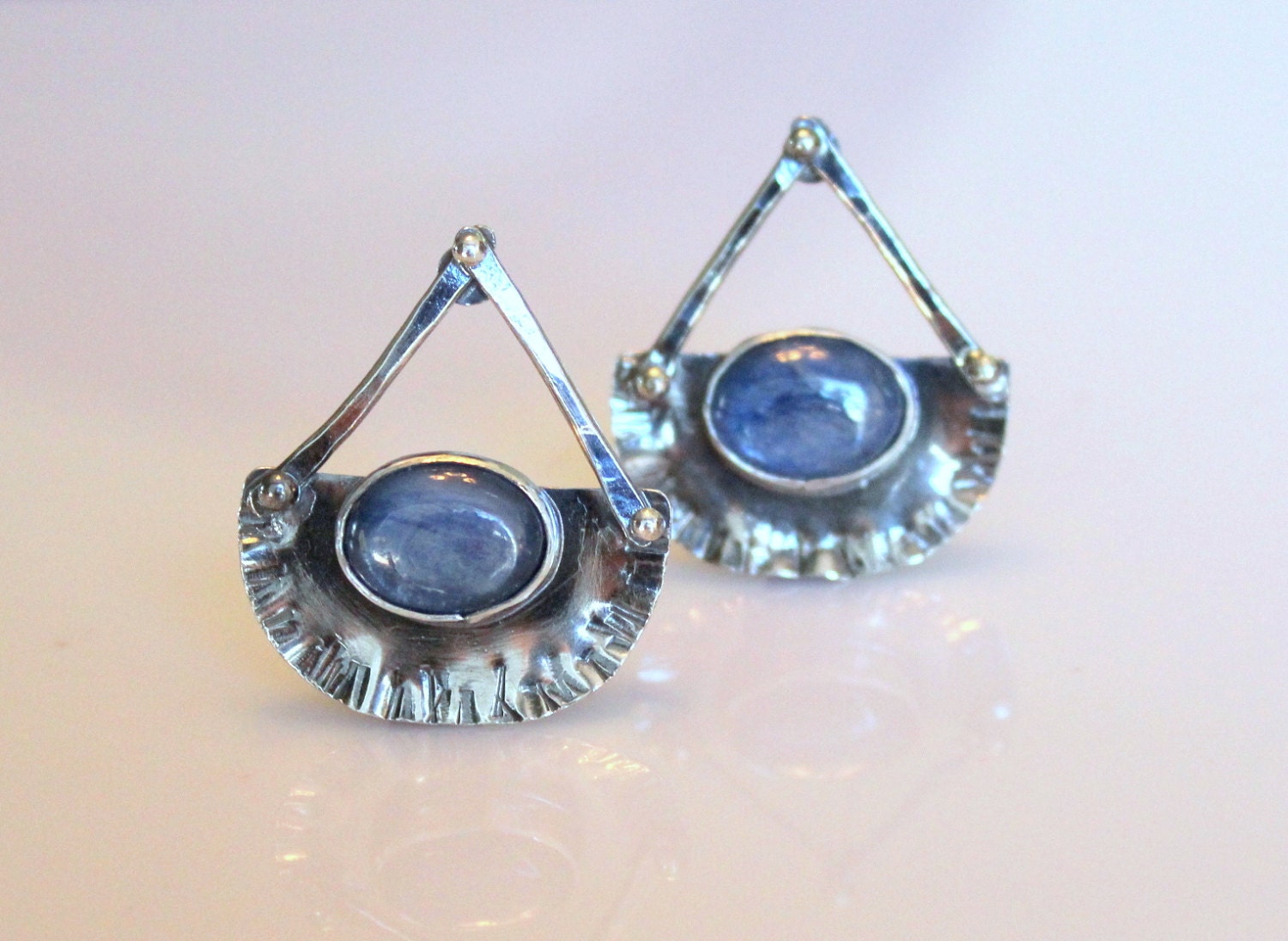 Kyanit Sterling Silber Ohrringe Denim Blau Fächer Ohrringe Kyanit Sterling Silber Ohrringe Denim Blau Fächer Ohrringe von MyFascinationStreet