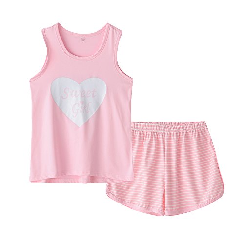 MyFav Mädchen Kinder ärmelschlafanzug Herzen gestreift Pyjama Nachthemd 14 Jahre rosa MyFav Mädchen Kinder ärmelschlafanzug Herzen gestreift Pyjama Nachthemd 14 Jahre rosa von MyFav