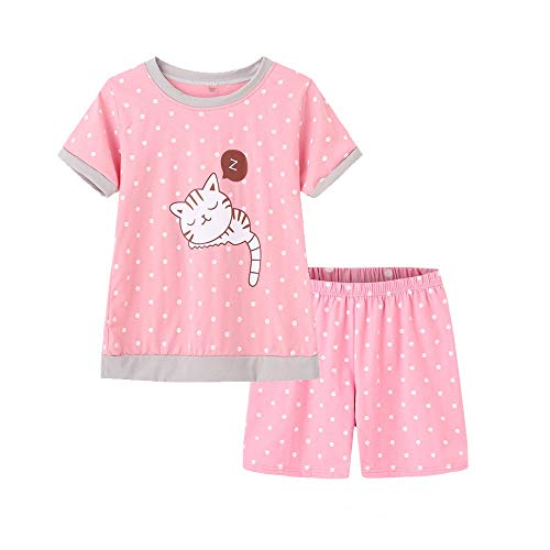 MyFav mädchen junger Pyjama süße Katze Muster Nighty Bequeme Shorts Baumwolle nachtwäsche 10 Jahre Katze von MyFav