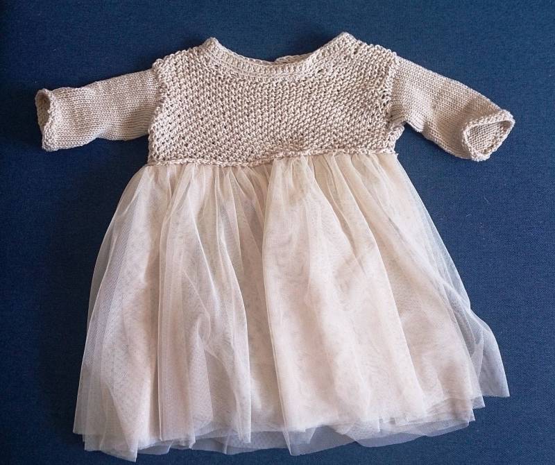 Baby Mädchen Kleinkind Strickkleid Mit Tüll von MyFireflyFactory