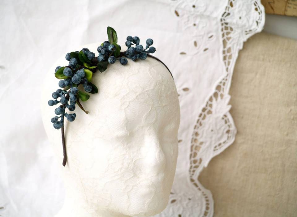 Blaubeer Stirnband Cottagecore Wald Hochzeit Haarteil Blaubeer Stirnband Cottagecore Wald Hochzeit Haarteil von MyFlowerAccessories