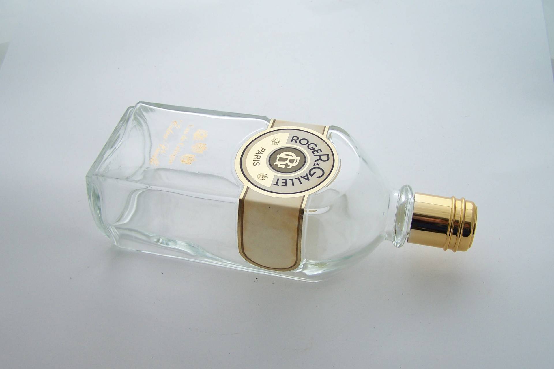 Große, Leere Flasche Roger & Gallet Extra Old Eau De Cologne, 800 Ml, Vintage, Hergestellt in Frankreich von MyFrenchIdeedAntique