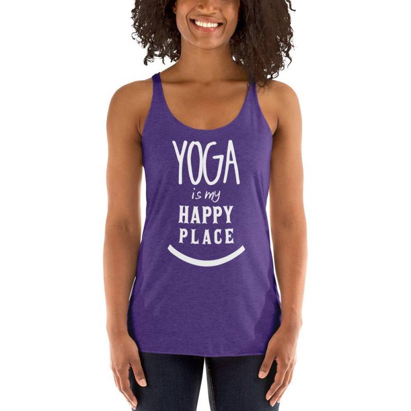 Yoga Is My Happy Place Tops Lustige Shirts Kleidung Geschenke Lifestyle von MyFullBloomLife