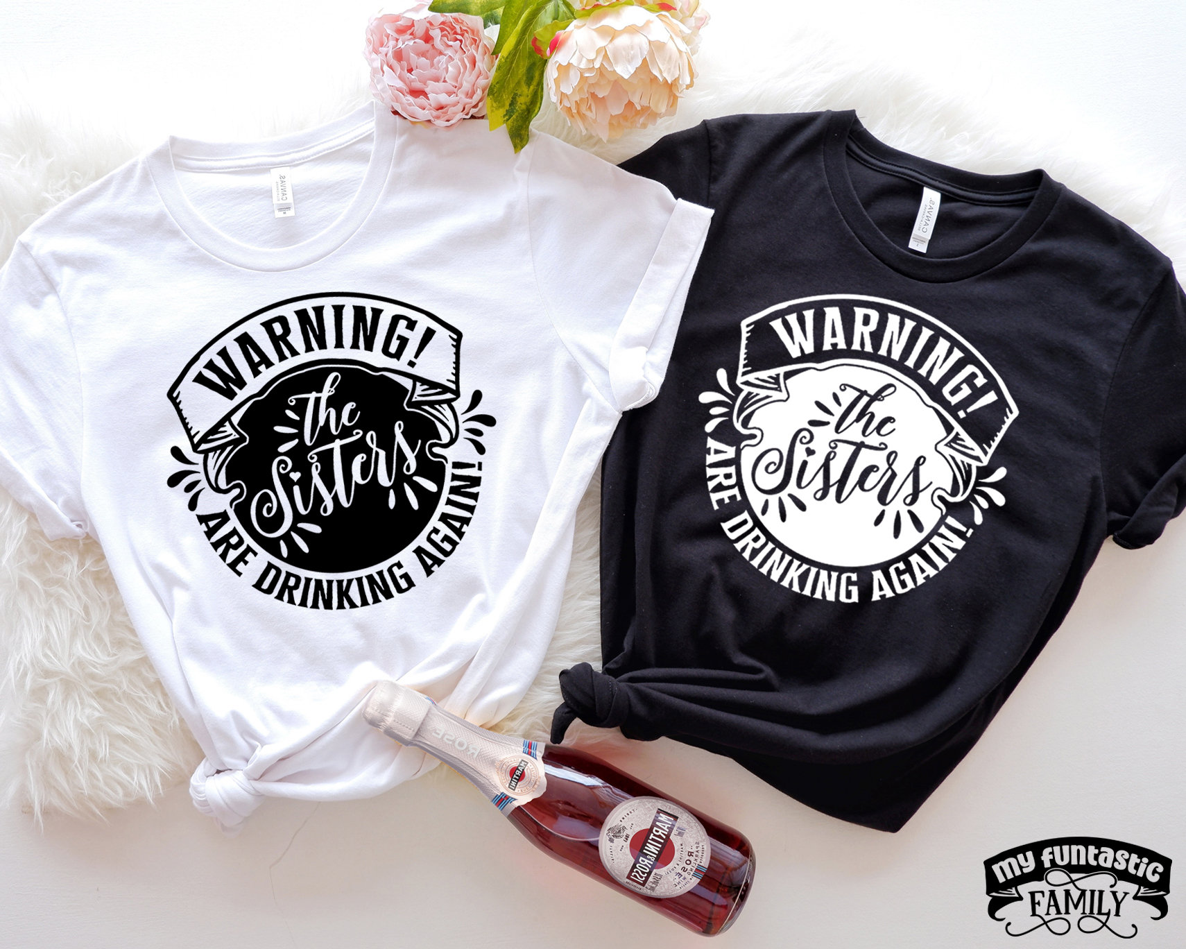 Achtung, Die Schwestern Trinken Wieder Lustige Party Shirts, Sisters Weekend, Trip, Girls Night Out, Outfit, Shirts von MyFuntasticFamily