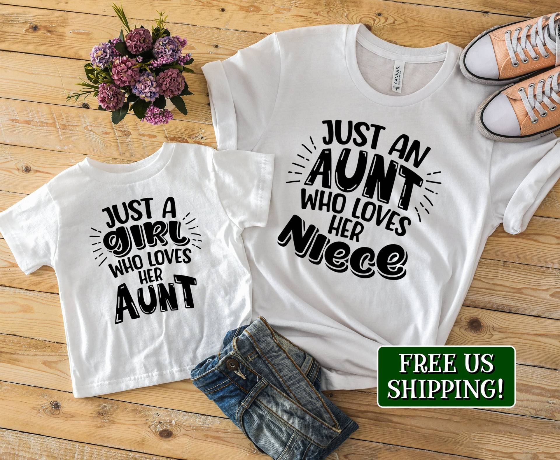 Passende Tante Und Nichte Shirts, Nur Ein Mädchen, Das Ihre Liebt, Geschenk Für Nichte, Tante, Neue Neues Baby, Zu Sein, Leben von MyFuntasticFamily