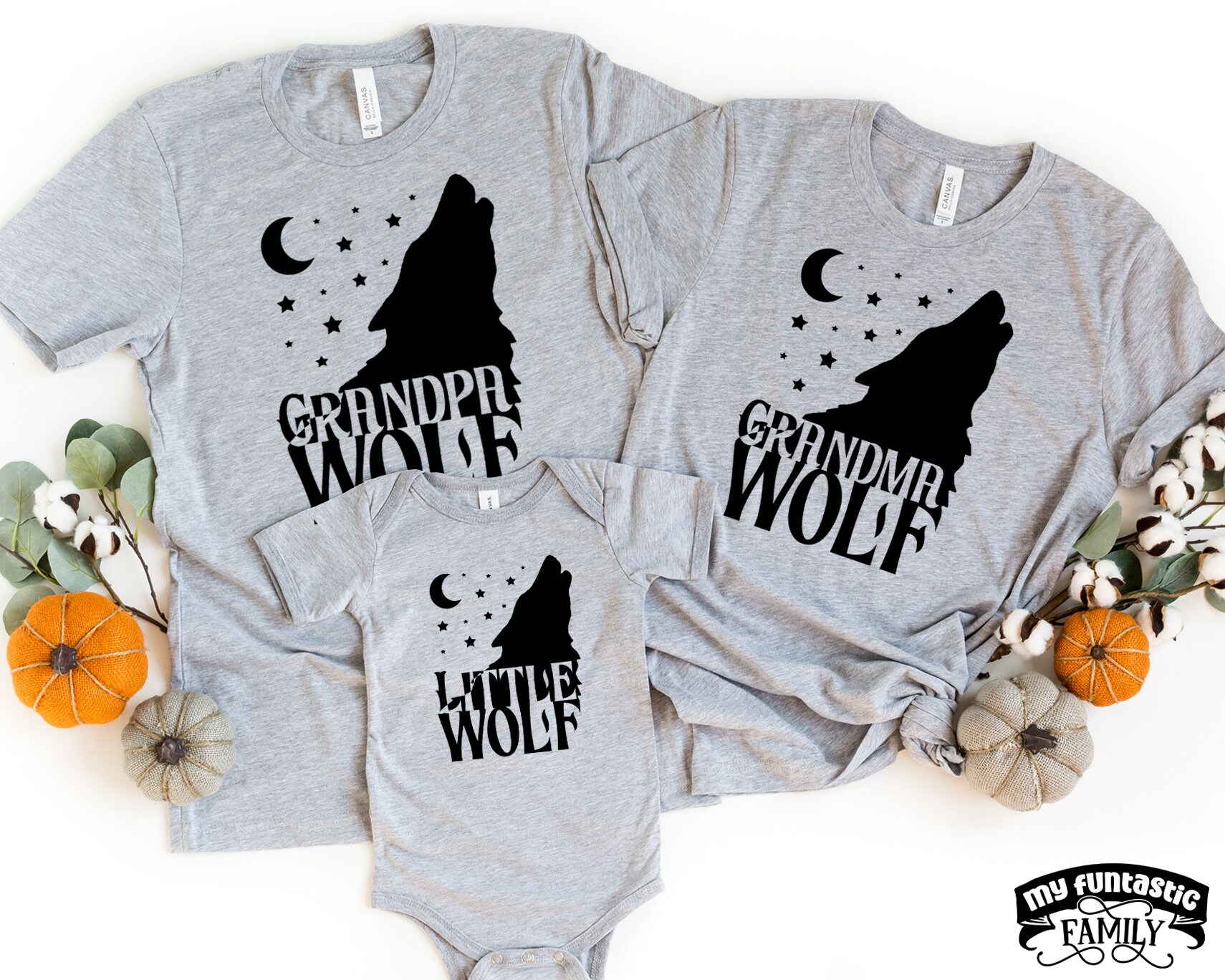 Passende Wolfsfamilie Shirts, Oma Wolf Opa Baby Wolf, Und Ich, Pack Shirt, Geschenk Für Großeltern von MyFuntasticFamily