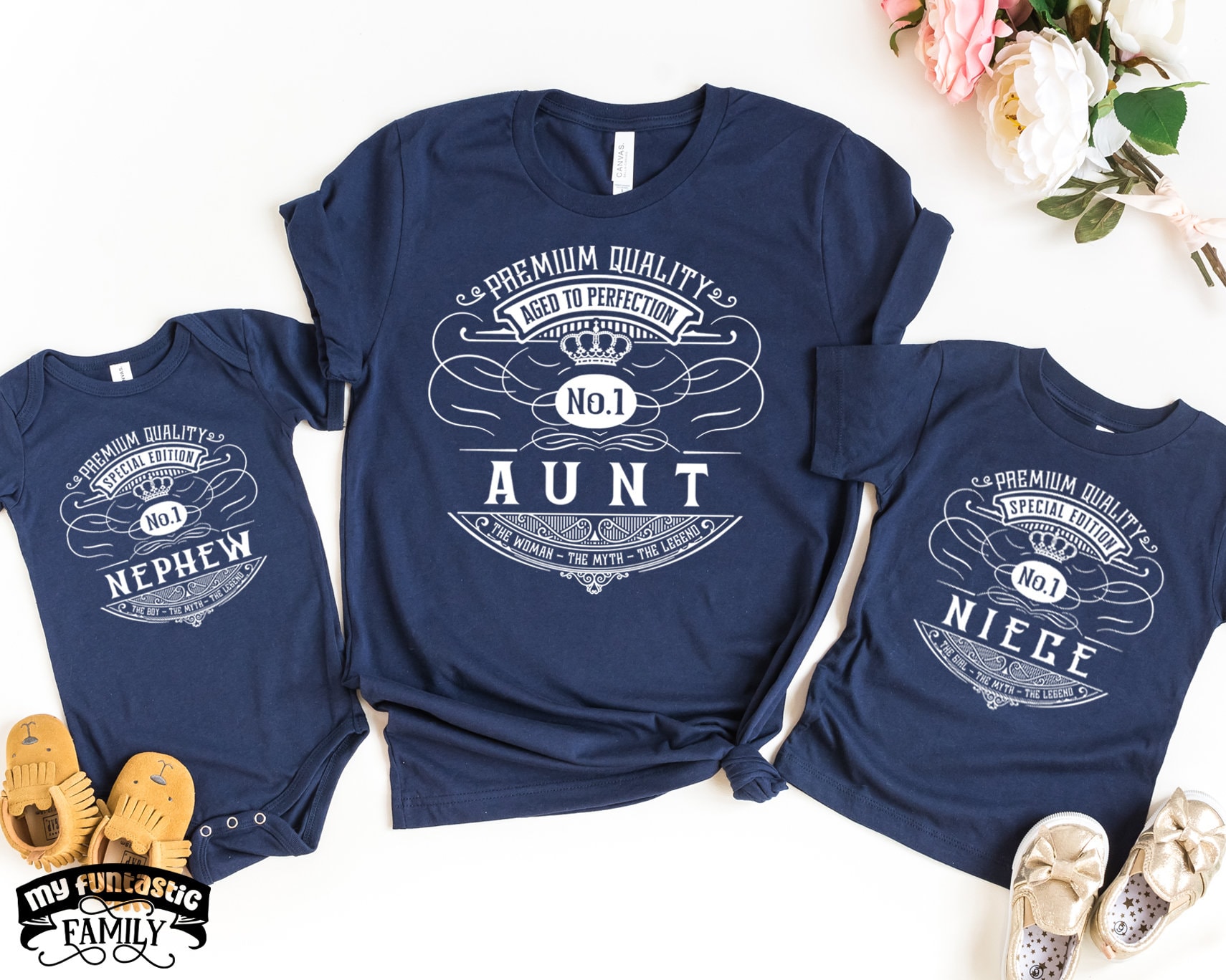 Passendes Tante Und Ich Shirt Set, Lustige Vintage Whisky Label Shirts, Nichte, Neffe, Baby, Life, Geschenk von MyFuntasticFamily
