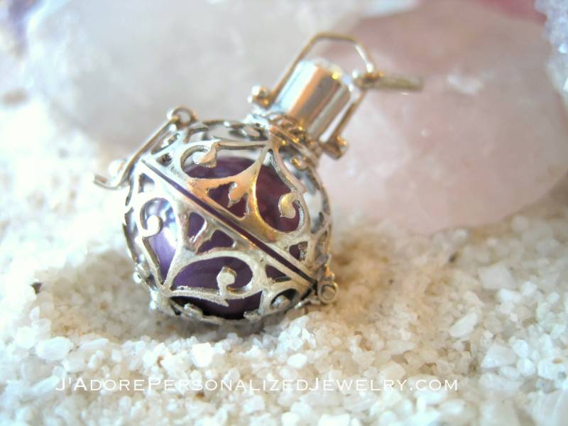 Mondstein Silber Schriftrolle Hängen Medaillon W Ihre Sentimentale Gegenstand in Glas Cremains Schmuck, Gedenkstätte, Tribut, Urne, Sentimental von MyFurAngelMemorials