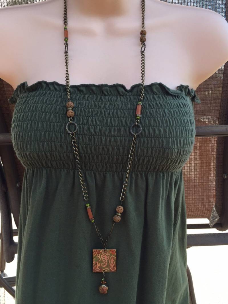 Geprägte Sea Sanduhr Perlen Halskette von MyGoodVibes