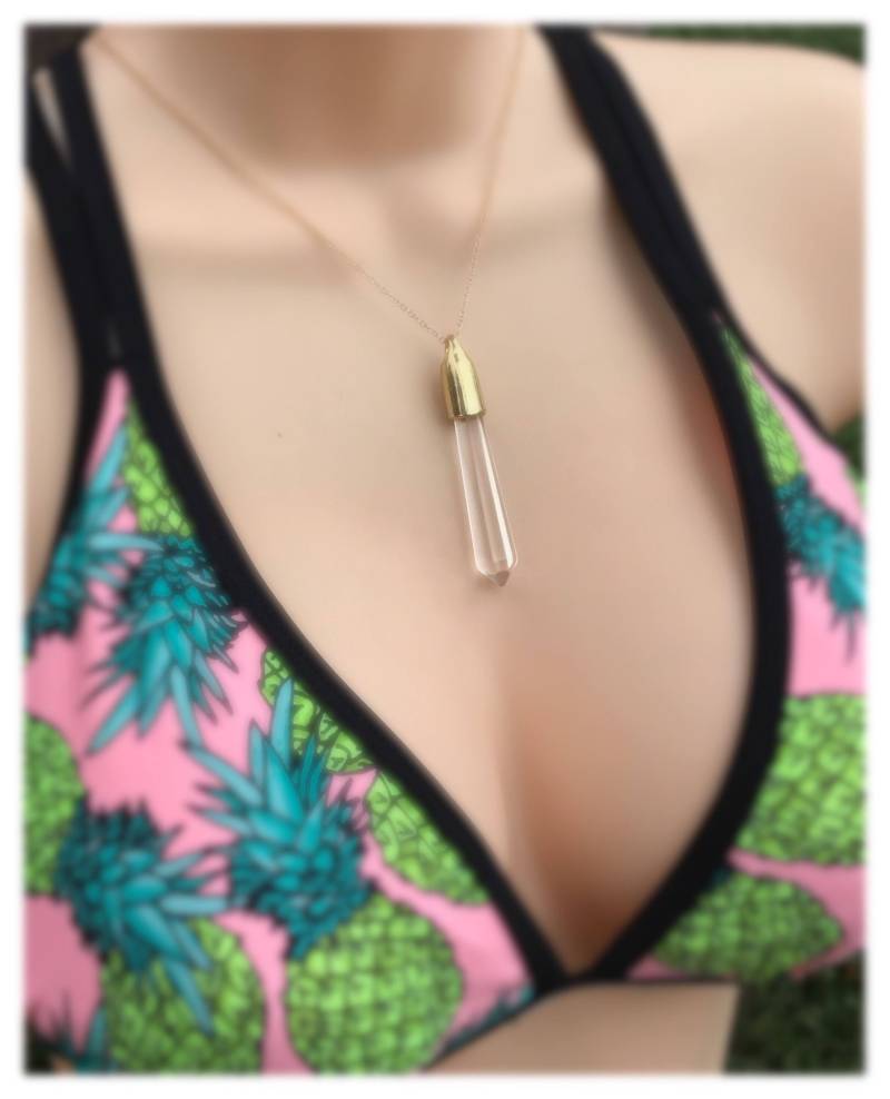 Klare Quarz Spitze Halskette von MyGoodVibes