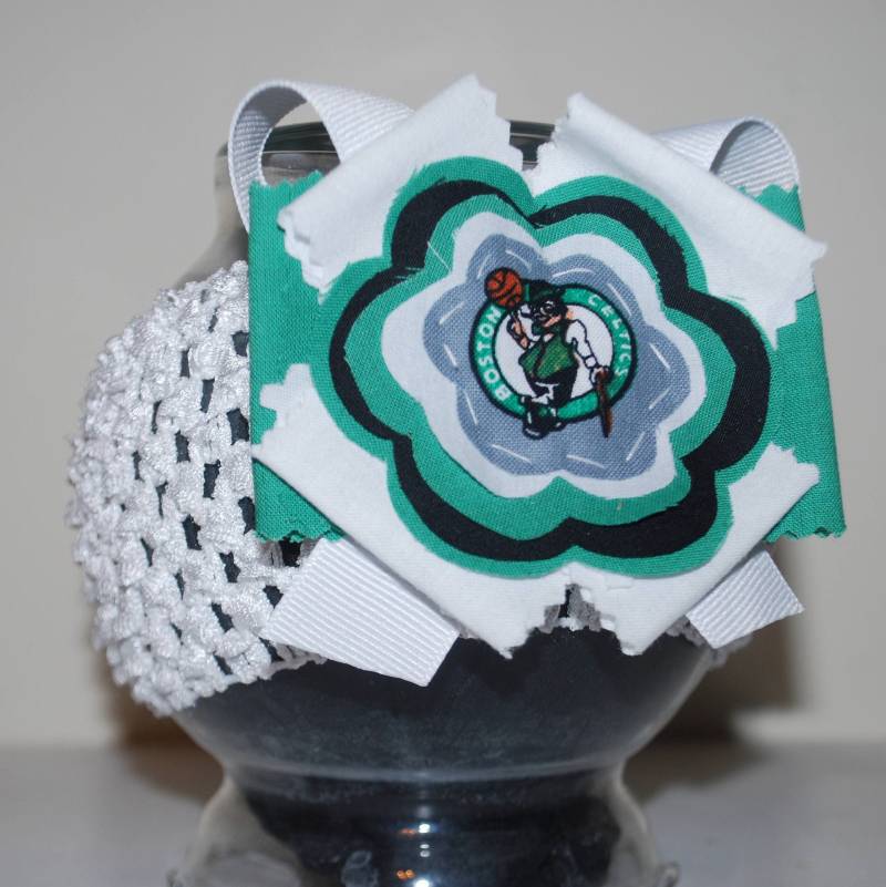 Boston Celtics Stoff Blumenstirnband Für Baby von MyGreatEscape