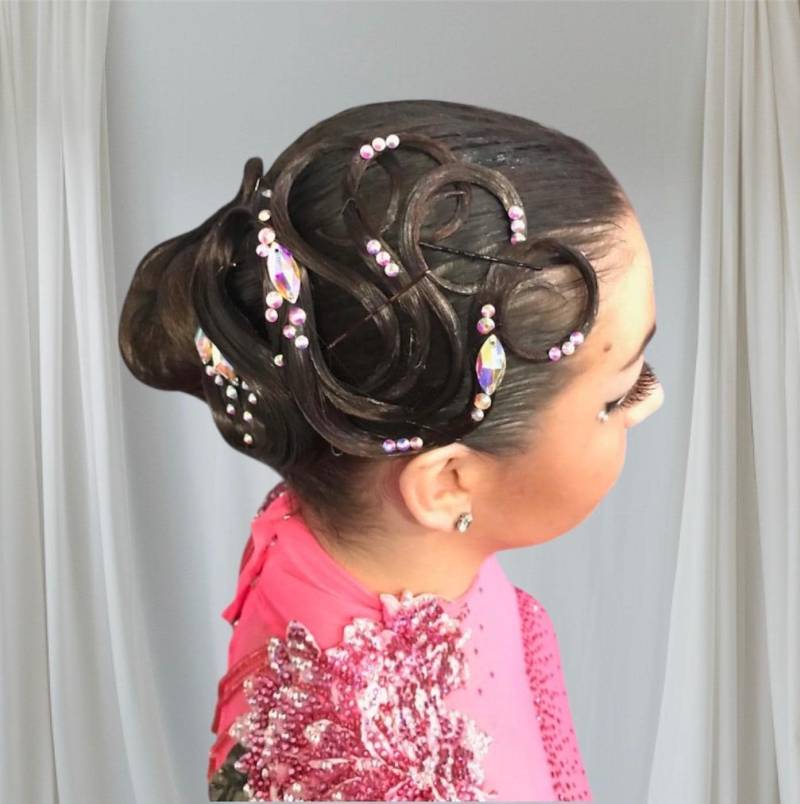 Haarteil Standardschmuck Latein Tanz Haar Kleid Accessoire Strass Tanzen Kostüm Wettbewerb Frisur von MyHairpieceByLenka