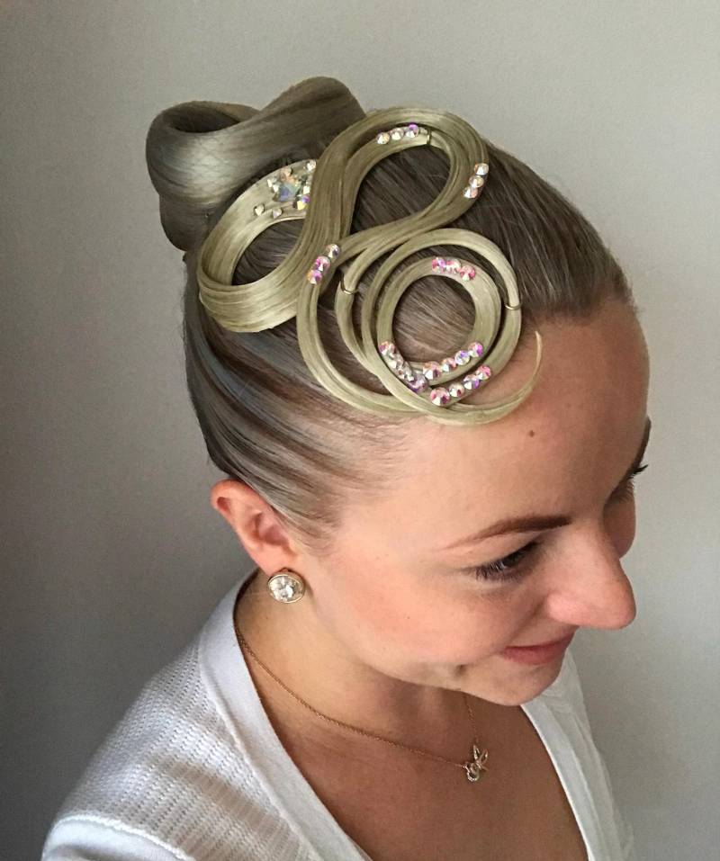 Haarteil Standardschmuck Latein Tanz Haar Kleid Accessoire Strass Tanzen Kostüm Wettbewerb Frisur von MyHairpieceByLenka