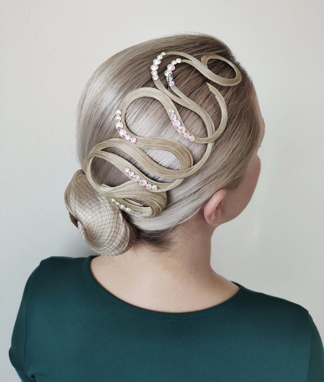 Haarteil Standardschmuck Latein Tanz Haar Kleid Accessoire Strass Tanzen Kostüm Wettbewerb Frisur von MyHairpieceByLenka