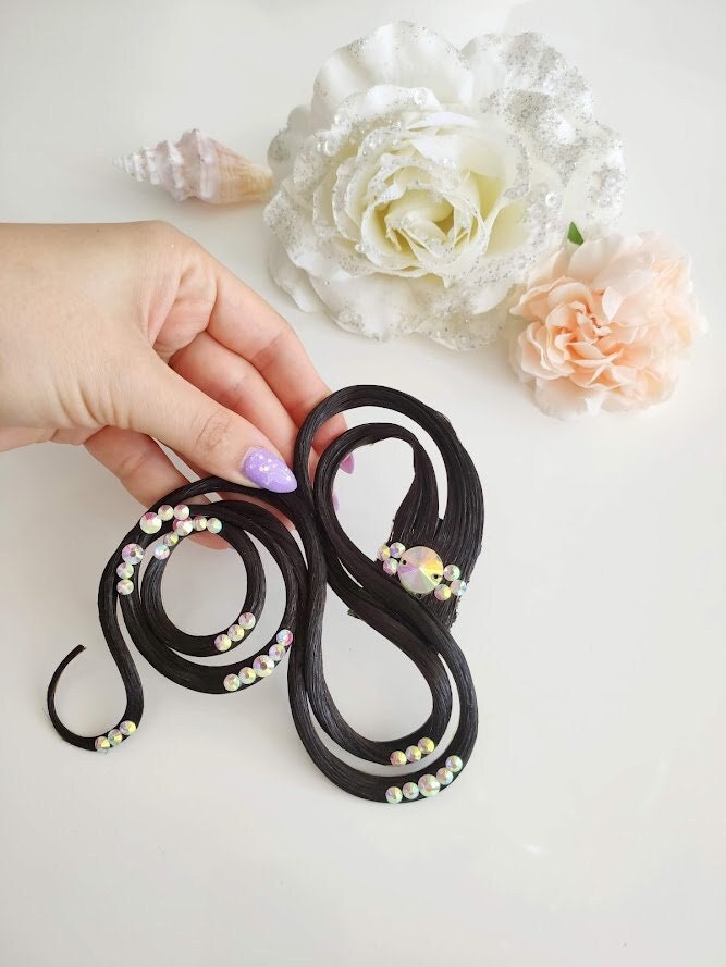 Haarteil Standardschmuck Latein Tanz Haar Kleid Accessoire Strass Tanzen Kostüm Wettbewerb Frisur von MyHairpieceByLenka
