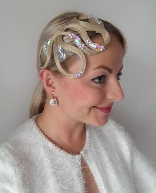 Haarteil Standardschmuck Latein Tanz Haar Kleid Accessoire Strass Tanzen Kostüm Wettbewerb Frisur von MyHairpieceByLenka