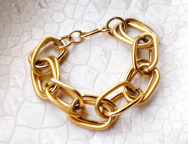 Vintage 80Er Jahre Aluminium Gliederkette Armband - Chunky Statement Schmuck Vintage 80Er Jahre Aluminium Gliederkette Armband - Chunky Statement Schmuck von MyHappyFinds