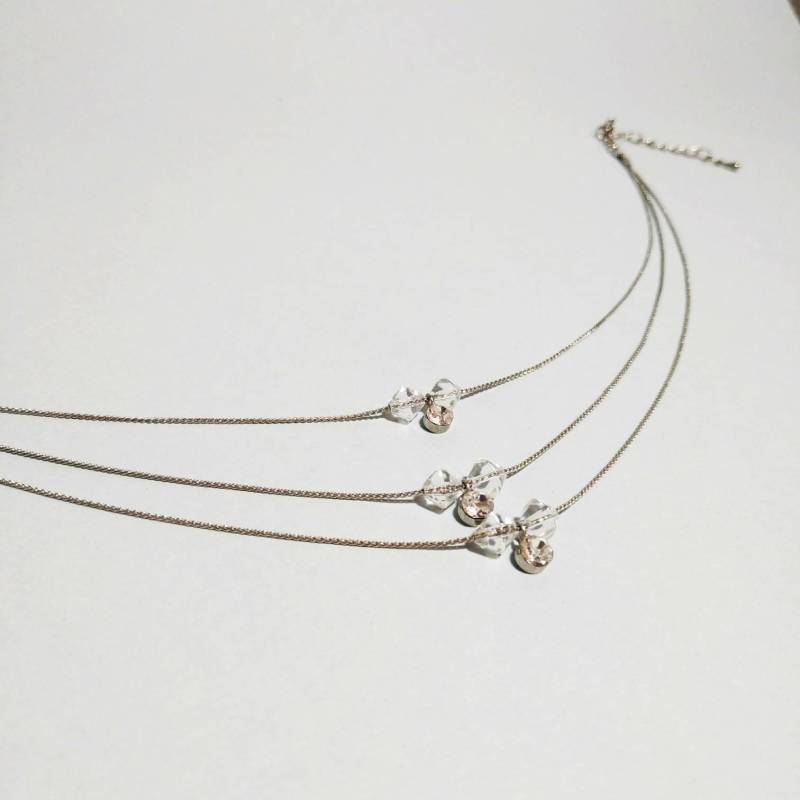 Vintage Kristalltropfen Halskette Edelstahl Brautschmuck Vintage Kristalltropfen Halskette Edelstahl Brautschmuck von MyHappyFinds