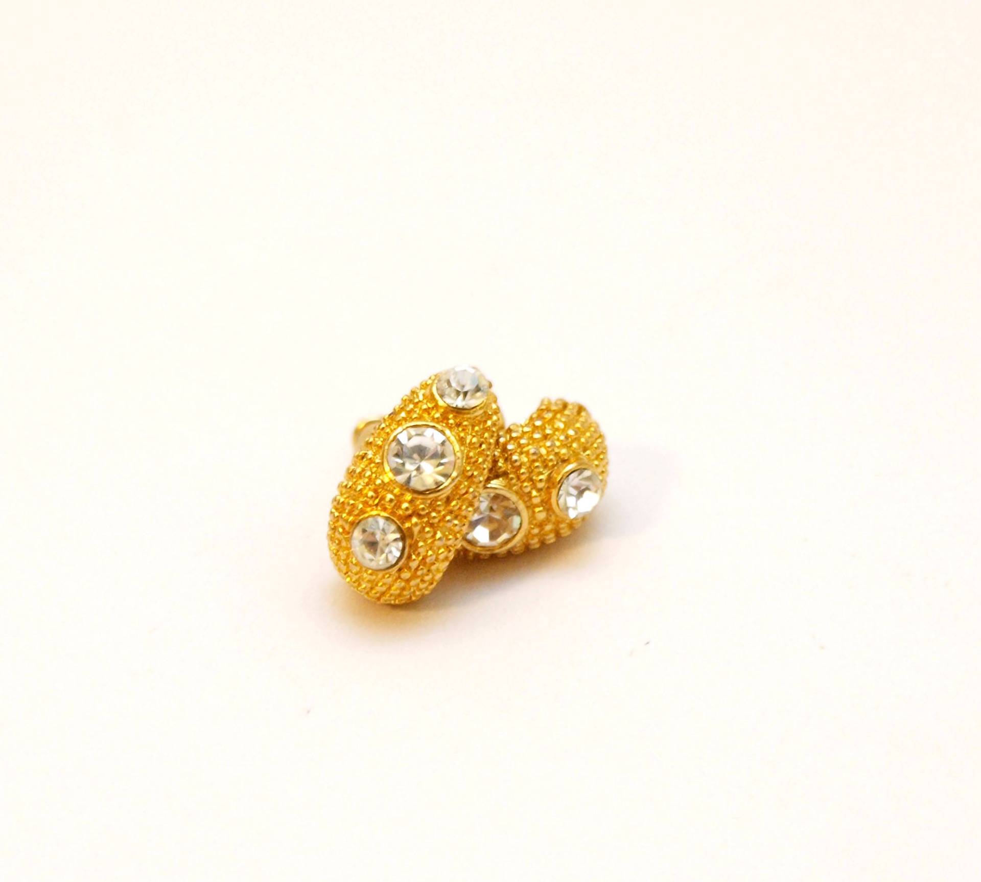 Vintage Messing Ohrstecker Kleine Goldene Strassohrringe Vintage Messing Ohrstecker Kleine Goldene Strassohrringe von MyHappyFinds