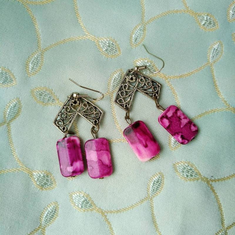 Vintage Rosa Kunststoff Ohrringe Boho Style Udssr Schmuck Vintage Rosa Kunststoff Ohrringe Boho Style Udssr Schmuck von MyHappyFinds