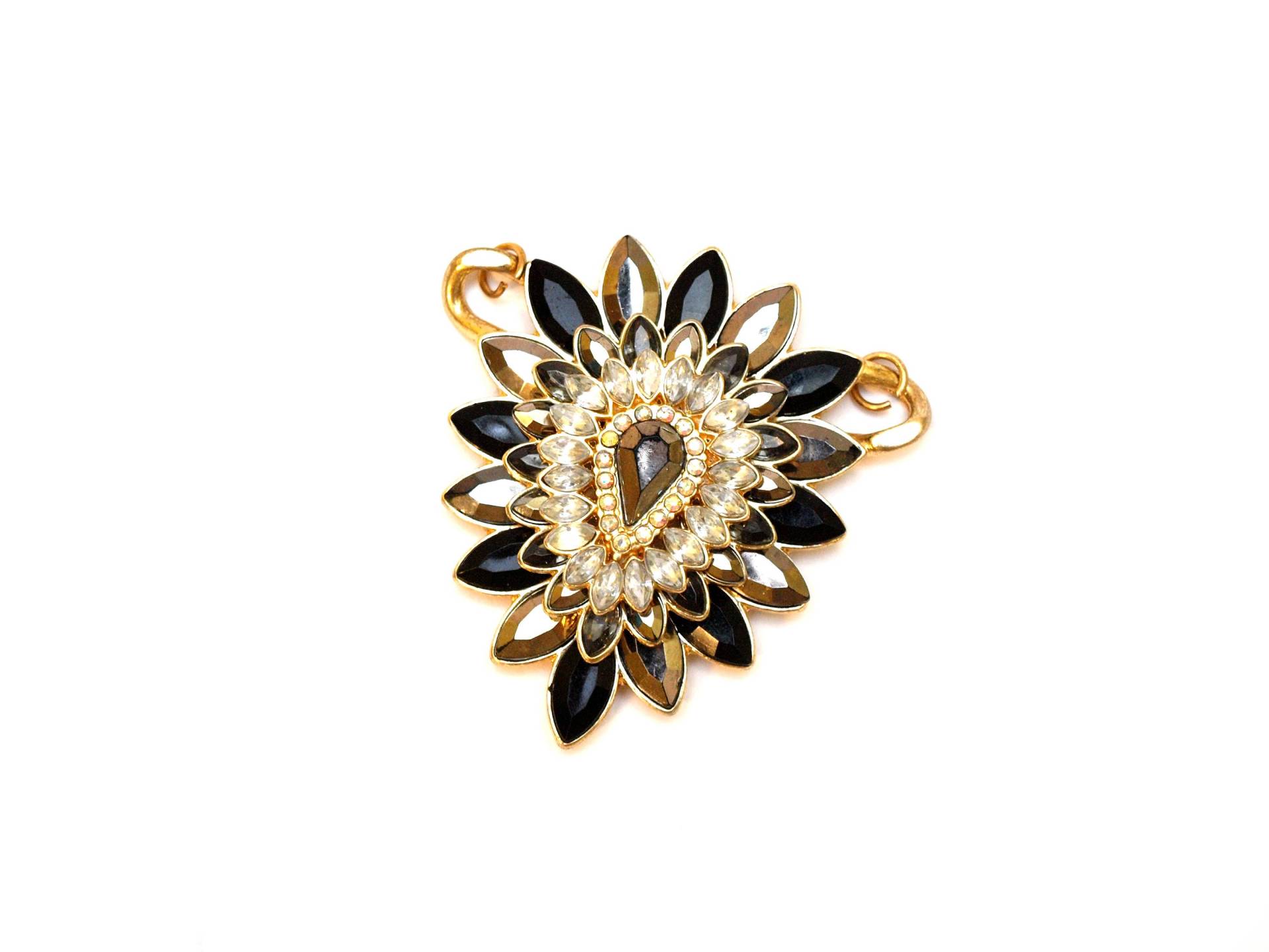 Vintage Strass Anhänger Gold Edelstein Blumen Schmuck Vintage Strass Anhänger Gold Edelstein Blumen Schmuck von MyHappyFinds
