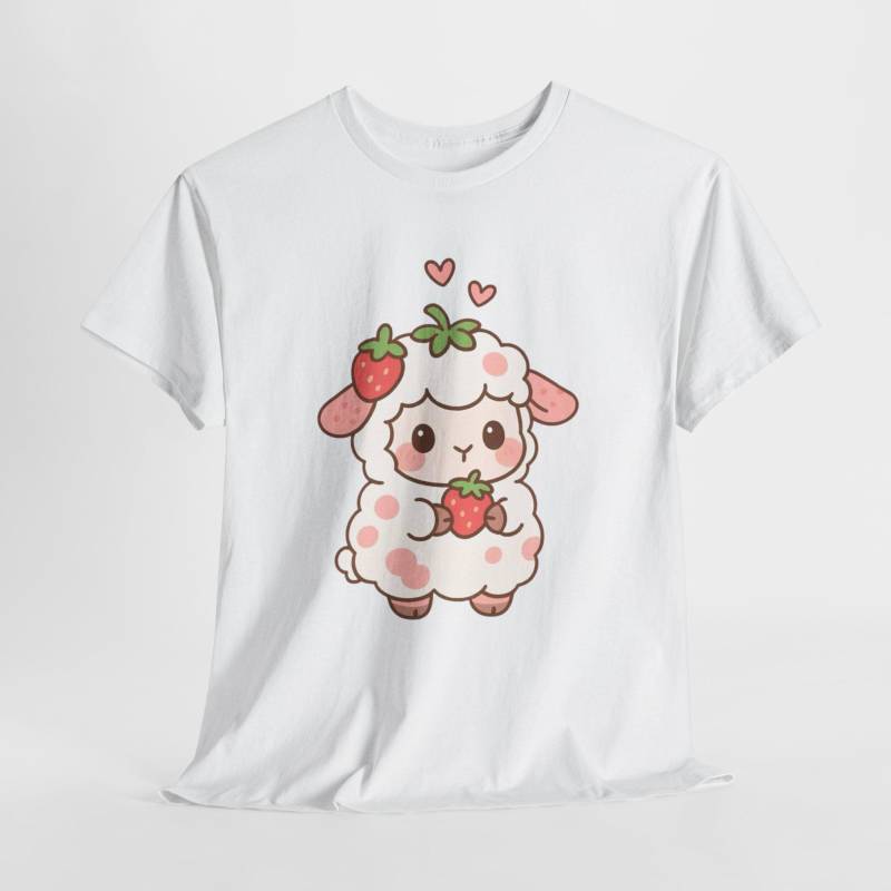 Kawaii Erdbeer Schaf Shirt L Süsses Lamm Mit Erdbeeren Und Herzchen - Pastell Cartoon Design Unisex T-Shirt Geschenkidee Kawaii Erdbeer Schaf Shirt L Süsses Lamm Mit Erdbeeren Und Herzchen - Pastell Cartoon Design Unisex T-Shirt Geschenkidee von YalivaDecor