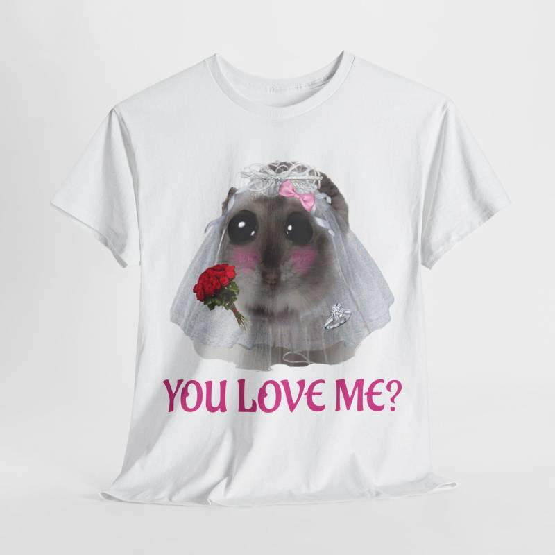 Tiktok Hamster T-Shirt You Love Me? L Lustiges Hochzeits Meme Shirt Mit Brautschleier & Blumen Unisex Cute Animal Tiktok Hamster T-Shirt You Love Me? L Lustiges Hochzeits Meme Shirt Mit Brautschleier & Blumen Unisex Cute Animal von YalivaDecor