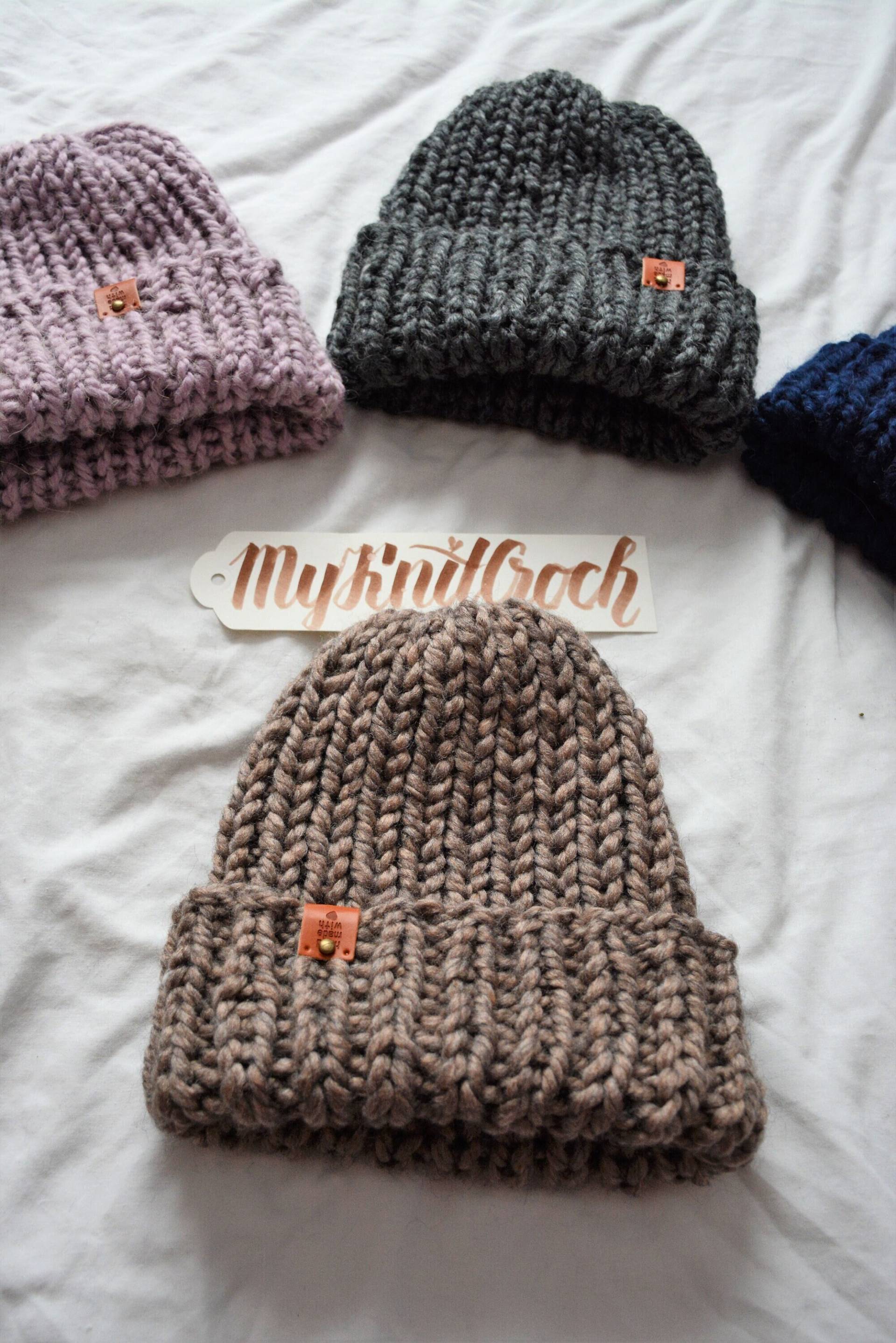 Handgestrickte Mütze, Alpaka Wolle Chunky Beanie Strickmütze Damenmütze, Wintermütze, Geschenk Für Sie von MyKnitCroch