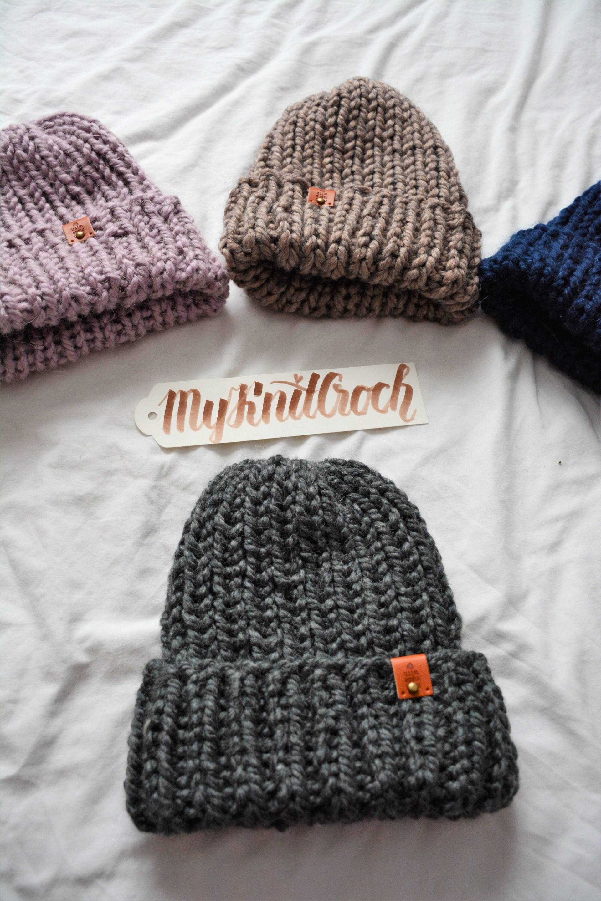 Handgestrickte Mütze, Alpaka Wolle Chunky Beanie Wollmütze, Strickmütze Damenmütze, Wintermütze, Geschenk Für Sie von MyKnitCroch