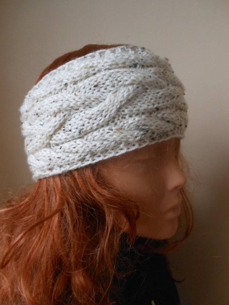Kabel Strick Stirnband Ohr Wärmer Kopf Haferflocken Handcreme Farbe Wählen von MyKnitCroch
