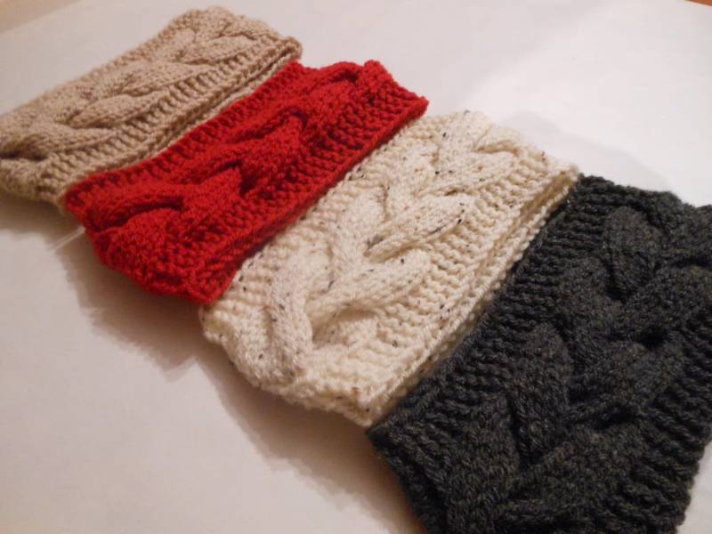 Stricken Kabel Stirnband Ohr Wärmer Kopf Wählen Farbe von MyKnitCroch