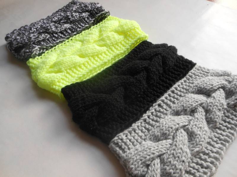 Stricken Kabel Stirnband Ohr Wärmer Kopf Wählen Sie Farbe von MyKnitCroch