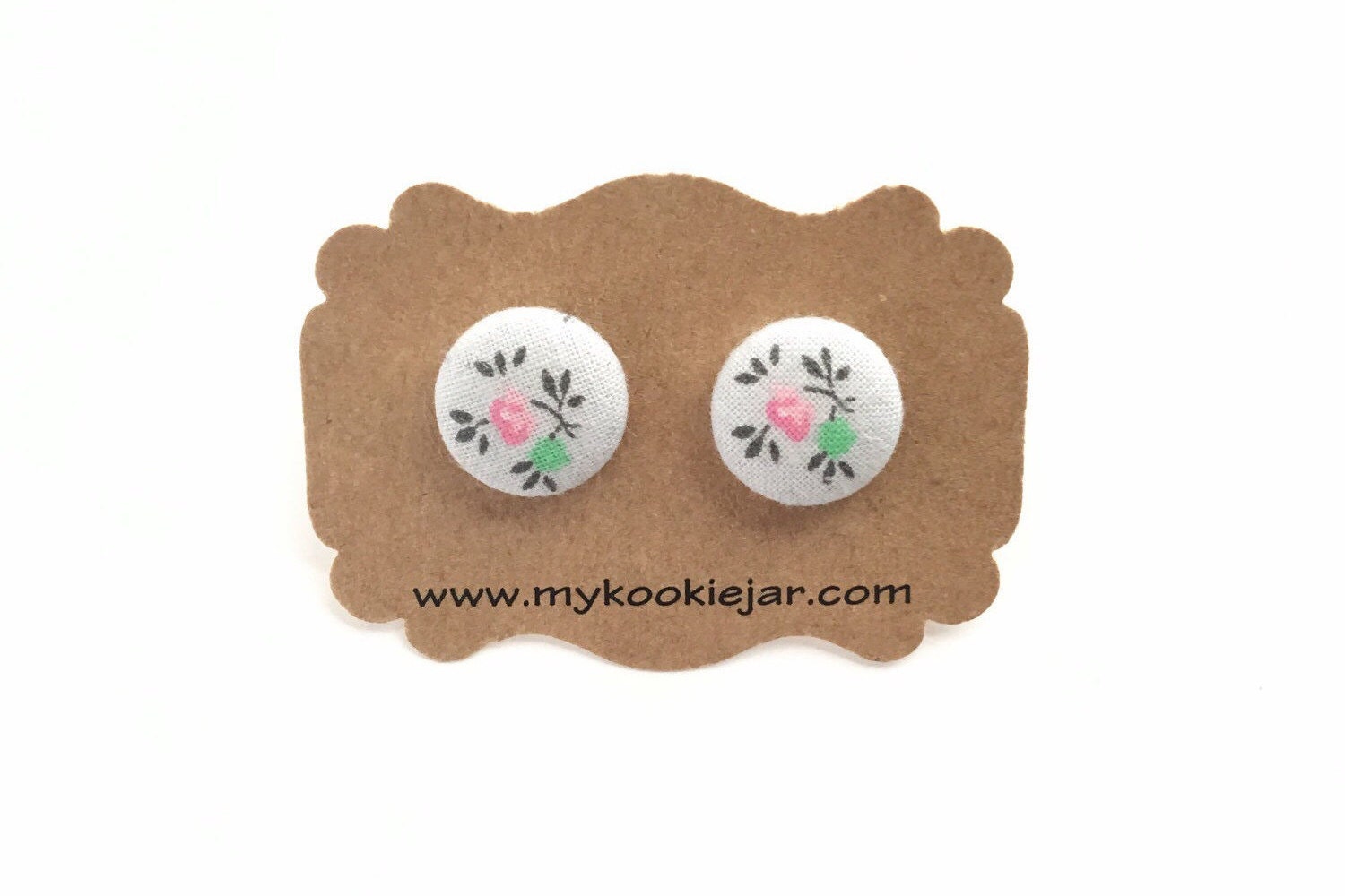 Rosa Graue Blumenohrringe, Rosa Bolzenohrringe, Blumenohrstecker, Blumenknopfohrringe, Brautjungfergeschenk, Kleine Blumenohrstecker von MyKookieJar