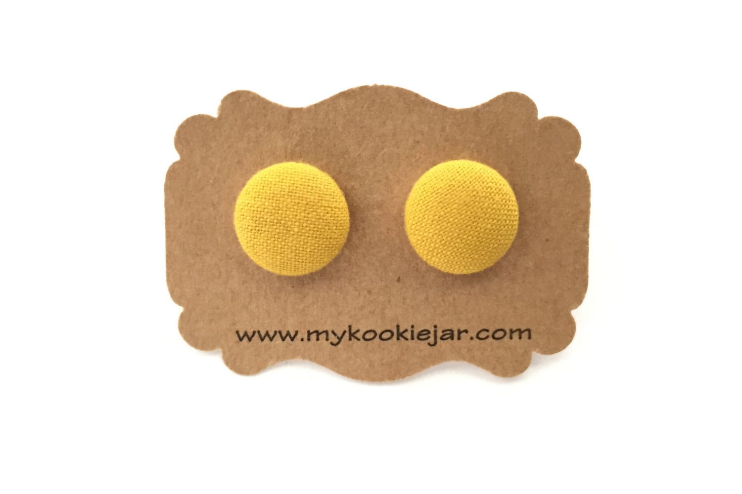 Solide Senfgelbe Ohrringe, Gelbe Leichte Statement Titan Ohrstecker von MyKookieJar