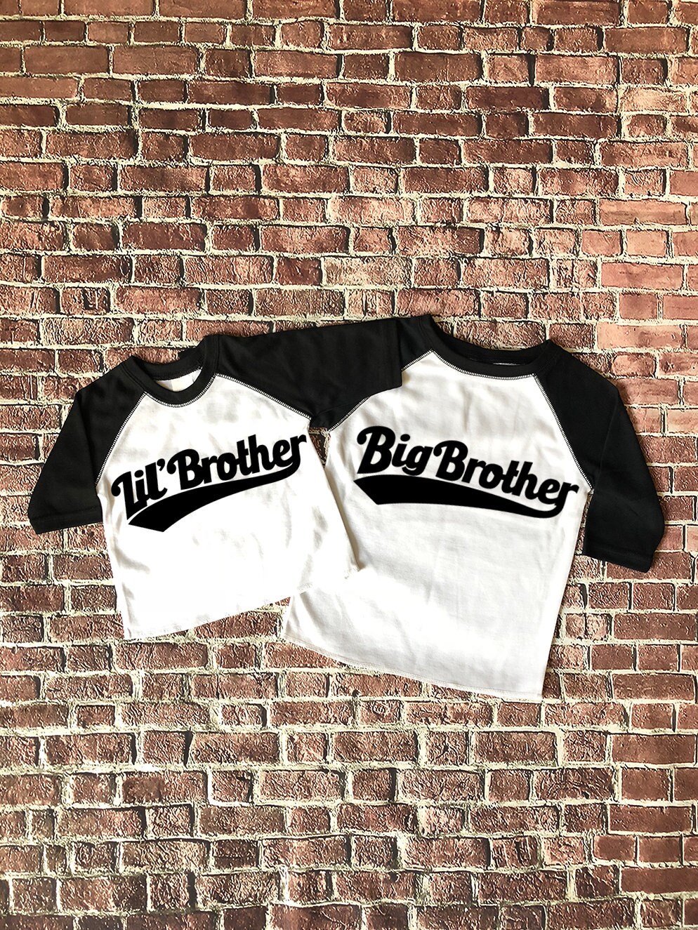 Big Brother Shirt, Kleiner Bruder Bro Lil Großer Raglan Ankündigung Brüder Shirt von MyLiLPeanutDesigns