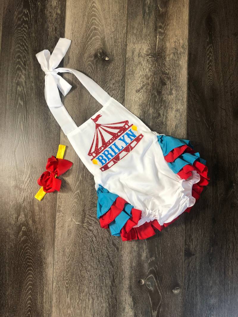 Mädchen Zirkus 1. Geburtstag Romper, Karneval Outfit, Geburtstag von MyLiLPeanutDesigns