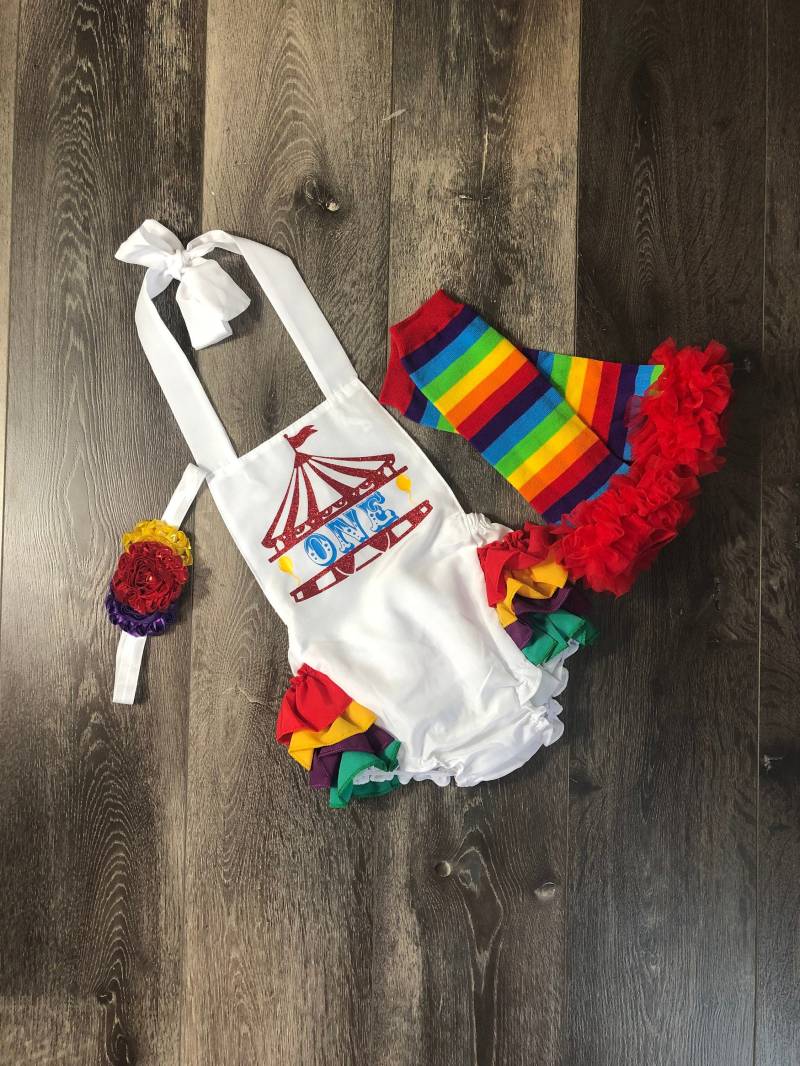 Mädchen Zirkus 1. Geburtstag Strampler, Karneval Outfit, Personalisiert Zirkus1. Geburtstag, Erster von MyLiLPeanutDesigns