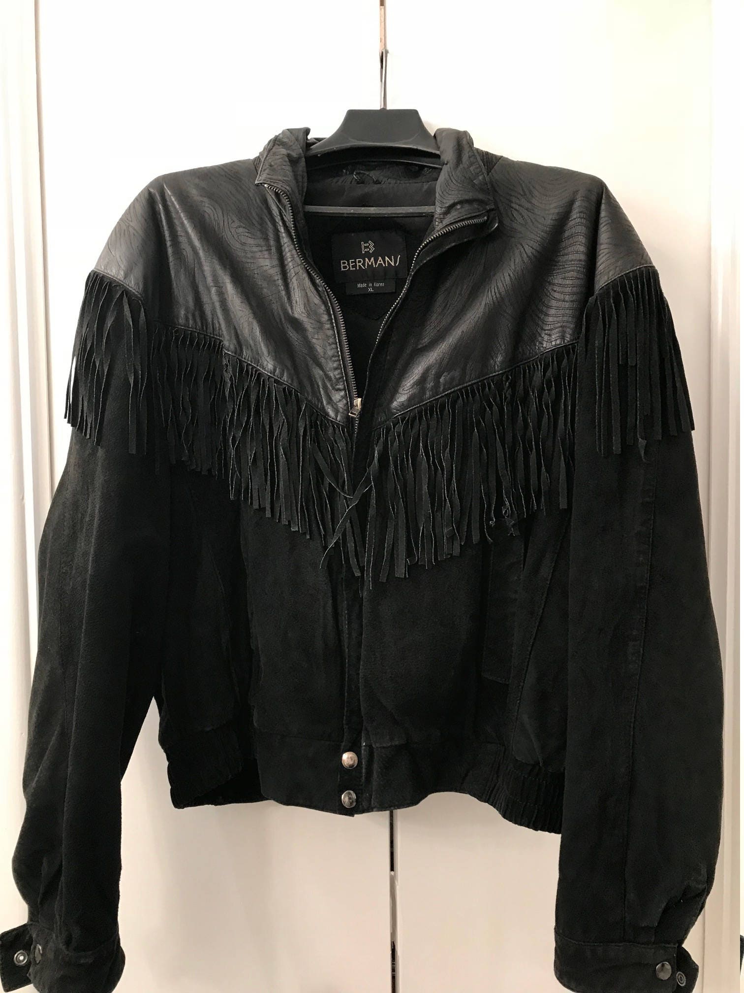 Mint Vintage Berman's 1980's Herren Lederjacke Mit Fransen Xl Mint Vintage Berman's 1980's Herren Lederjacke Mit Fransen Xl von MyLilBeach