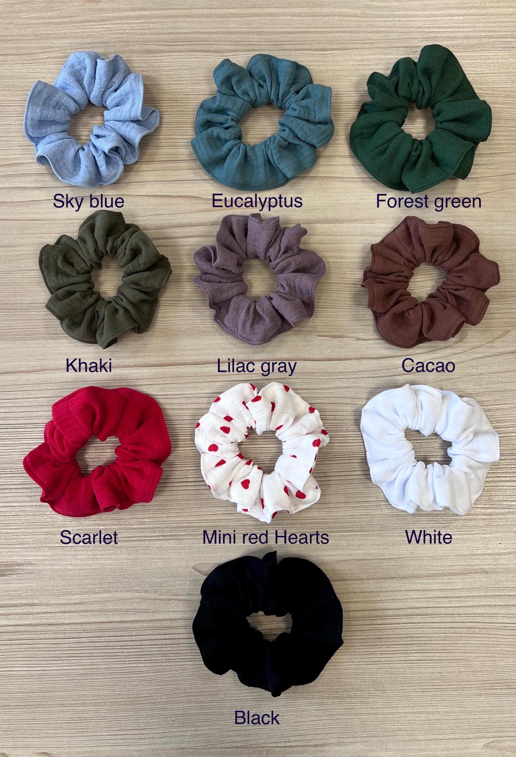 Musselin Scrunchie Aus Baumwolle Weiches, Umweltfreundliches Haargummi von MyLinenStyle