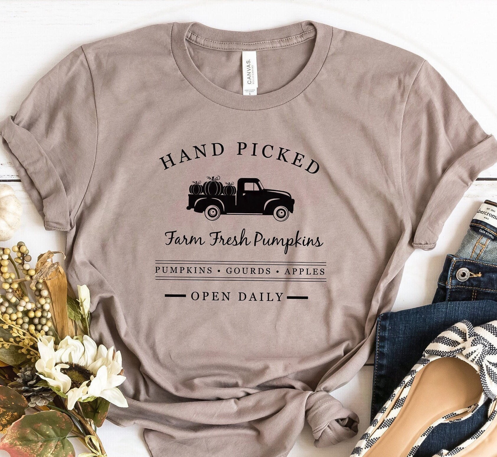 Farm Fresh Pumpkins Shirt - Süßes Herbst Kürbis Patch Truck T Thanksgiving von MyLittleBowPeepsShop