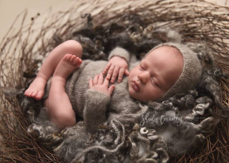 Neugeborenen Baby Mädchen Oder Jungen, Handgestrickte Langarm Bodysuit Romper Und Mütze Set/ Fotografie Prop/ Alpaka von MyLittleKnits