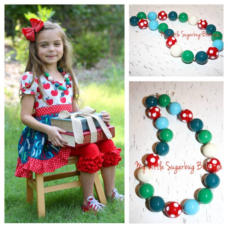 Alphabet Suppe B Klobige Halskette-M2M Eleanor Rose-Kaugummi Halskette-Baby-Kleinkind-Mädchen-Frauen von MyLittleSugarbugBtq