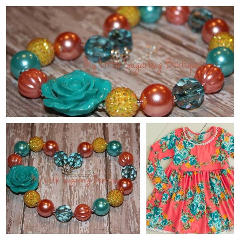 Mohnblumenblätter Chunky Halskette-M2M Freche Pflaume - Halskette-Bubblegum Halskette-Baby-Kleinkind-Mädchen-Frauen von MyLittleSugarbugBtq